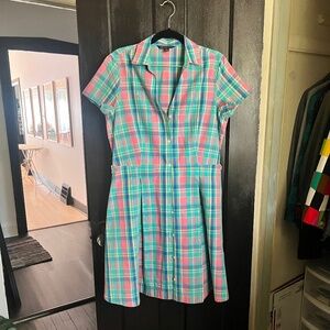 Brooks Brothers Plaid madras shirtdress 364 Fit and Flare Dress